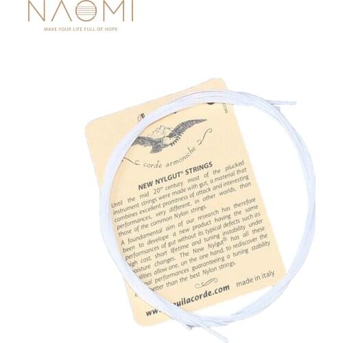 NAOMI Guitar String Pack KOA 4 Ukulele Strings Nylon White Replacement For Soprano 21" Ukulele New