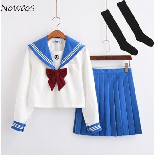 2020 New Arrival Japanese JK Sets School Uniform Girls DEER Embroidered Spring Autumn High School Women Sailor Suits Uniforms