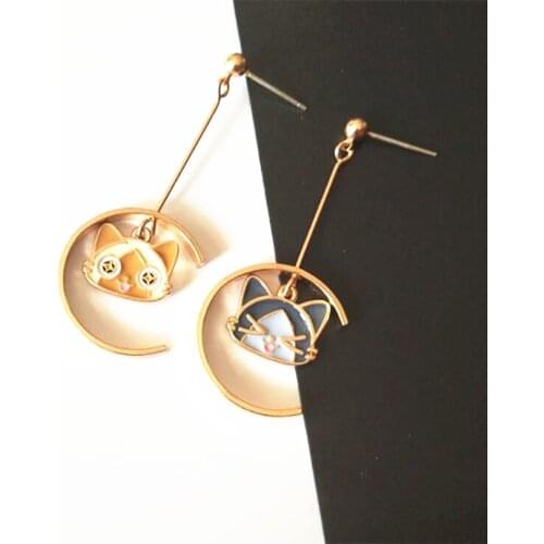 Timlee E226 New Popular Long Butterfly Pendant Earrings Personality Cat Alloy Drop Earrings,Fashion Jewelry Wholesale