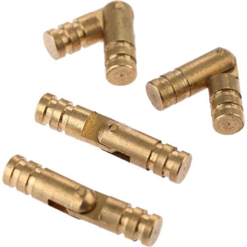 4Pcs/lot Pure Copper Brass Barrel Hinges Jewelry Boxes Cabinet Hidden Invisible Concealed Barrel Hinge Mount Furniture Hardware