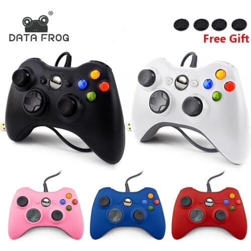 DATA FROG Wired USB Gamepad For Xbox 360/Slim Controller For PC Vibration Controller For Windows 7/8/10 Support for Steam Game