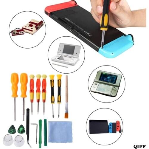 Drop Ship&Wholesale 17 in 1 Triwing Screwdriver Game Bit Repair Tool Kit Full Security APR28