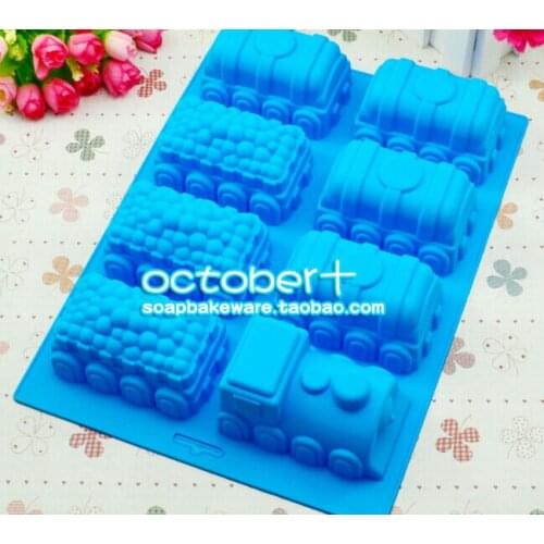 Diy 8 Coal Train Silicon Microwave Oven Cake Mould coal Jelly Rice Ball Mold