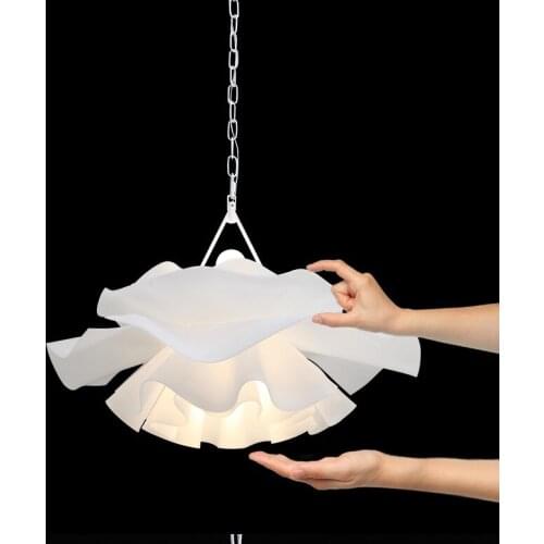 Modern Lustre Acrylic Flower Led Chandeliers Lighting Dining Room Led Pendant Chandelier Lights Bedroom Hanging Light Fixtures