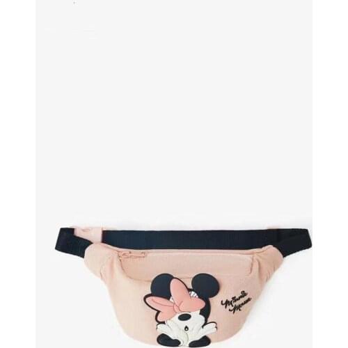 Disney canves carton girl boy messenger bag Mickey mouse chest bag Minnie coin bag belt bag shopping