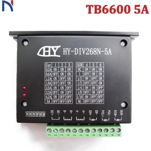TB6600 0.2-5A CNC Controller Stepper Motor Driver Nnema 17,23, tb6600 Single Axes Two Phase Hybrid Stepper Motor for CNC