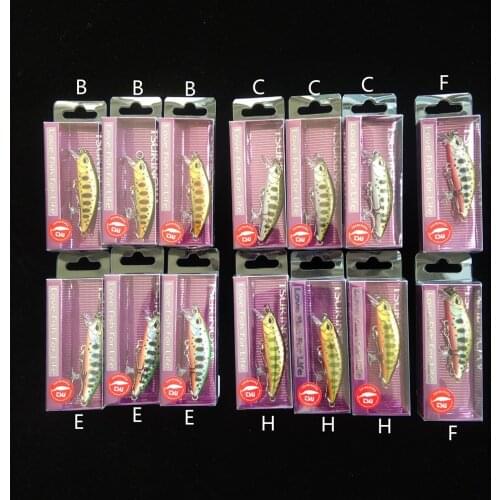 Tsurinoya 14pcs Hot Sale DW63 sinking Mini Minnow Bait 50mm 5g Fishing Hard Lures Lifelike 3D Fish Eyes