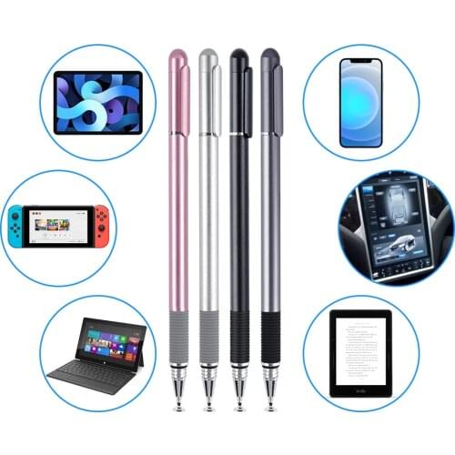 Universal 2 in 1 Stylus Pen Capacitive Screen Touch Pencil Tablet Cellphone Drawing Pen with Conductive Touch Sucker for PC