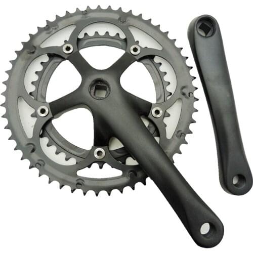 Bicycle Dual Chainring 53T 39T Crankset BCD130 170mm Crank for 8 Speed 9 Speed Road bike