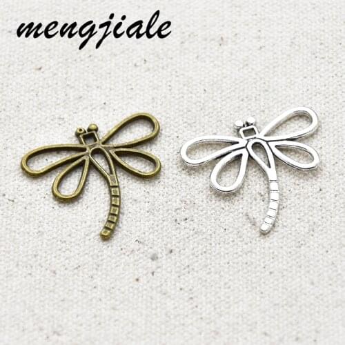 12pcs Wholesale Vintage Metal Alloy Dragonfly Charm Pendants For Jewelry Making Necklace DIY Supplies