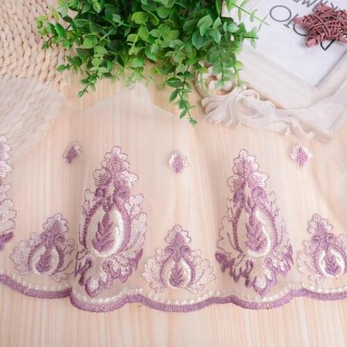 27yards/lot Width 17cm 5color You Can Choose Mesh Embroidered Lace Fabric Diy Materials Lace Trim Tecido Tule Renda Bordado