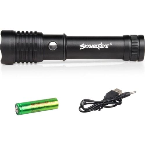 3500LM USB Rechargeable Flashlight XML-Q5 Led Flashlight 3 modes torch for 18650 with USB cable Camping