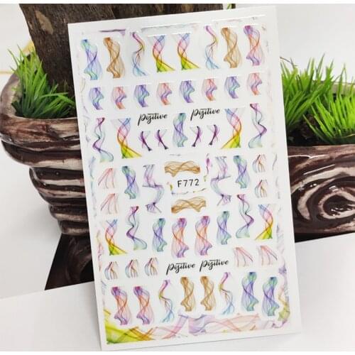 3D Nail Stickers Ribbon Stripe Line Stickers for Nails Self-Adhesive Design Sticker for Manicure Decals Nail Art Decoration