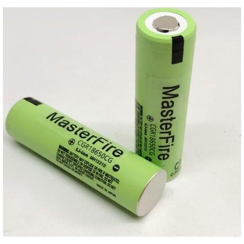 MasterFire 2PCS/LOT Original CGR18650CG 18650 3.7V 2250mAh Rechargeable Battery Lithium Batteries Cell For Panasonic