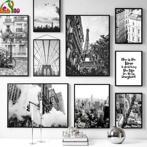 Diamond Painting Full Square 5d Black White Paris Diamond Embroidery Tower Brooklyn Bridge Picture Home Decor Cross Stitch Gift