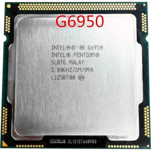 Free shipping G6950 Processor 2.8GHz /3MB Cache/ LGA1156/Dual-Core 73W Desktop CPU scrattered pieces