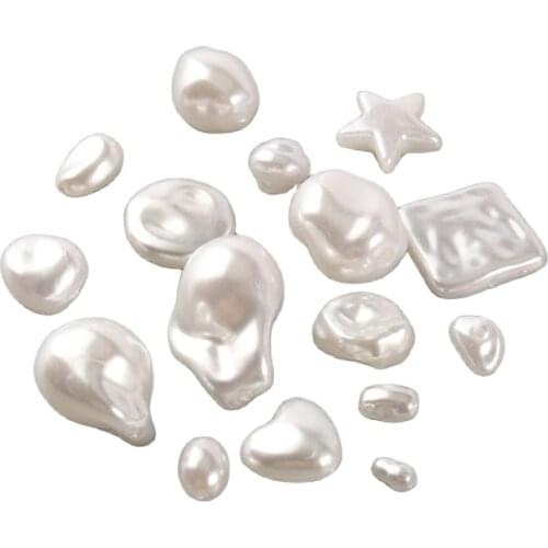 Imitation Baroque Pearl Plastic Beads Star Heart Loose Spacer Beads For Jewelry Making Bracelet Handmade DIY Craft Accessories