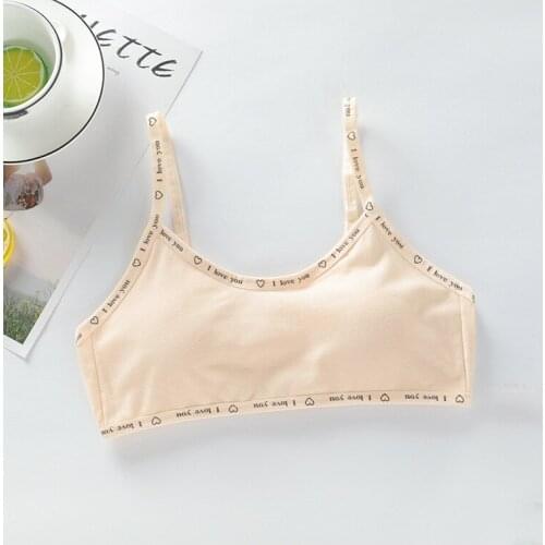 Bras for Teenagers Training Bra for Kids Cute and Comfortable Underwear for Girls Made of Cotton 10 to 16 years old