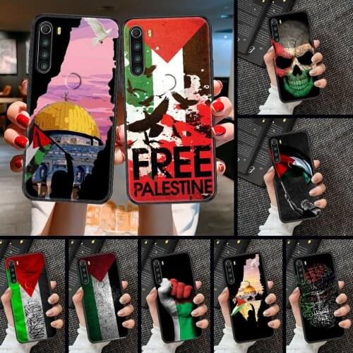 Palestine Flag Phone case For Xiaomi Redmi Note 7 7A 8 8T 9 9A 9S 10 K30 Pro Ultra black soft funda 3D bumper painting