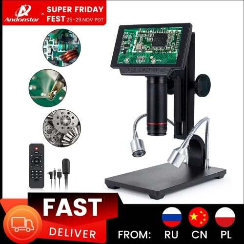 ANDONSTAR NEW HDMI/USB microscope long object distance digital microscope for mobile phone rapair soldering tool bga smt watch