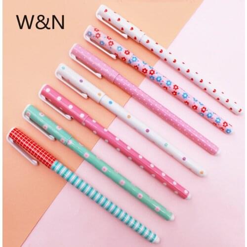 10Pcs/Set Flower Gel Pen 0.38mm Colour Ink Graffiti Pen Art Maker Pen for School Office Writing Supply Kawai Stationery 10 Color