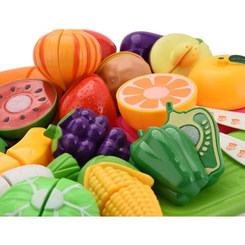 Montessori Cut Fruits And Vegetables Toys Plastic Classic Game Simulation Kitchen Series Toy Early Education Gift Play House Toy