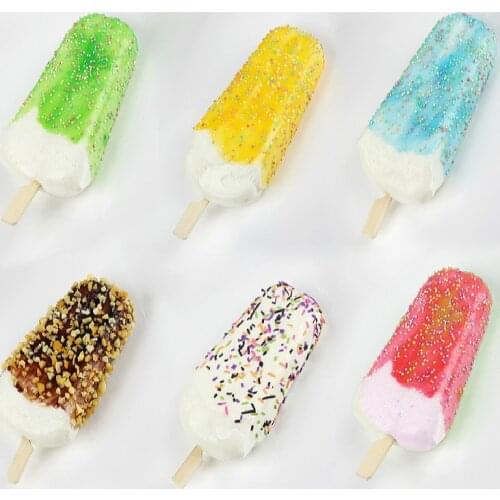11*5CM 6 Color Kids Artificial Ice Cream Squishy Toys Cute Charm simulation Foods Decor Childrens creativity Photographic props