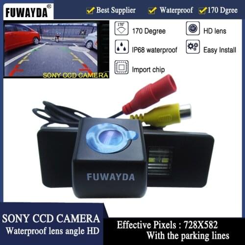 FUWAYDA FOR SONY CCD Chip Car Rear View Reverse CAMERA for Citroen C4/C5/C-Triomphe/C-Quatre,Peugeot 307/307CC/308CC/1007 HD