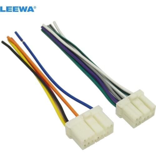 LEEWA 30set Car Radio Audio Wire Harness Aapter Male Plug for Geely Emgrand Primal Suzuki Stereo Speaker Cable #CA4213
