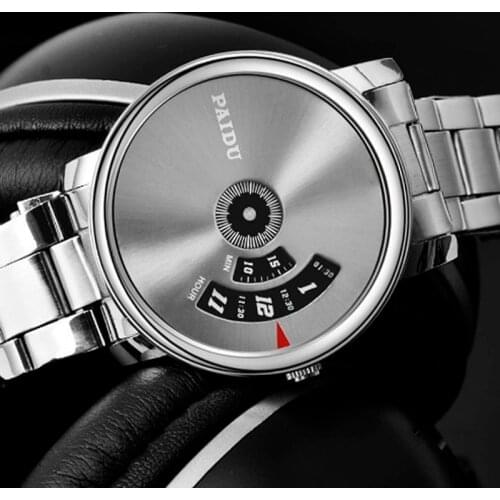 Fashion Creative Turntable Watches Men Sports Watches Paidu Stainless Steel Quartz Watches Reloj Hombre Cheap Price Dropshipping