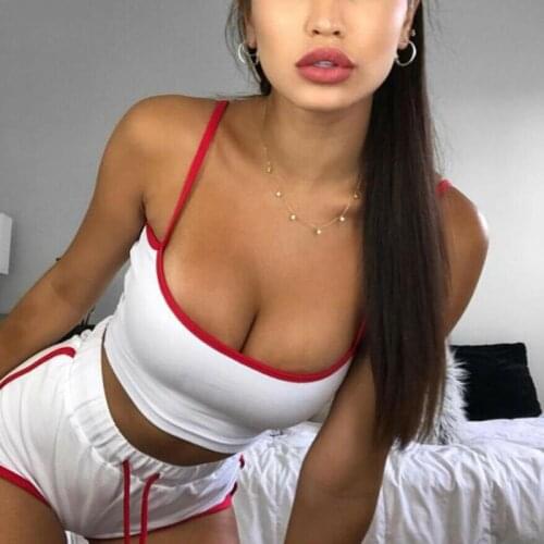 2020 Fashion Women Two Piece Set Printed Crop Top And Shorts Summer Casual Sport Tracksuit Women Sexy Bodycon Bodysuit Romper