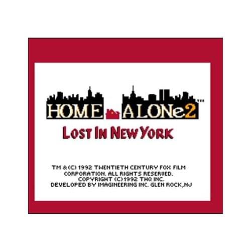 Home Alone 2 LOST IN NEW YORK Region Free 8 Bit Game Card For 72 Pin Video Game Player