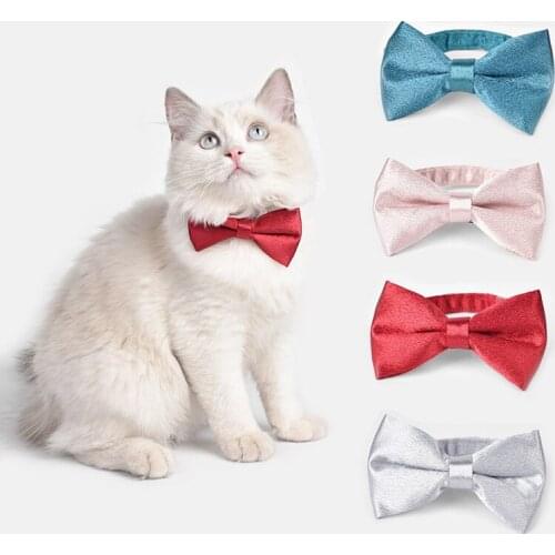 Pet Dog Cat Necklace Adjustable Strap for Cat Collar Dogs Accessories Pet Dog Bow Tie Puppy Bow Ties Dog Pet Supplies