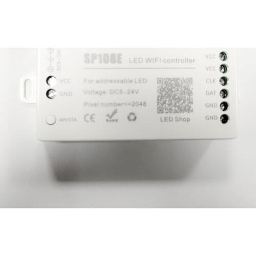 SP108E WS2812B WS2811 WS2801 LED WiFi Controller App Wireless Remote Control DC5V~24V SP108E for SK6812 SK6812 RGBW