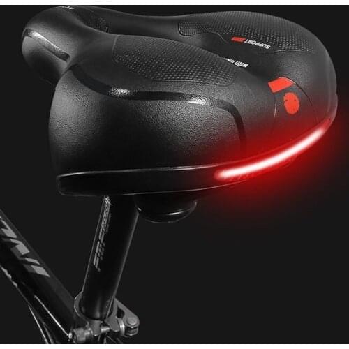 Wider Shock Absorbing Hollow Bicycle Saddle Silicone Cushion Soft Mtb Cycling Road Mountain Bike Seat Bicycle Accessories#30