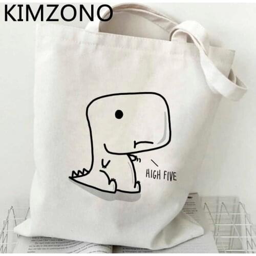 Dinosaur shopping bag recycle bag shopper reusable tote shopper canvas bag reusable tote sacolas