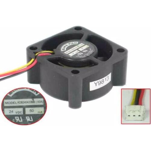 SUNON KDB240420MB-50A-1 Server Cooling Fan DC 24V 0.50A 40x40x20mm 3-wire