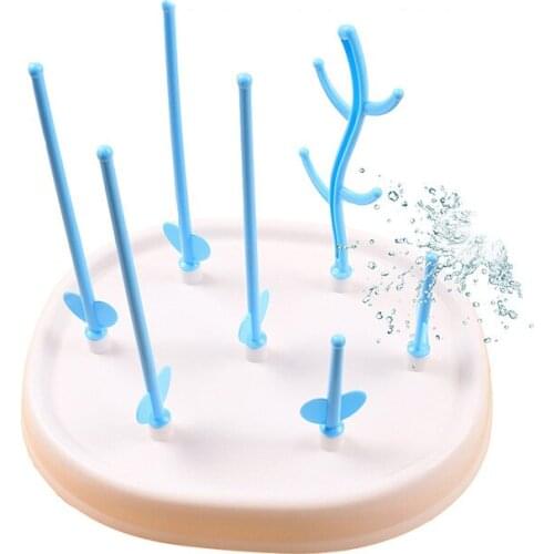 Bottle Dry Rack Baby Bottle Drain Drying Racks white blue Baby Bottle Cleaning Dryer Drainer Storage Drying Rack