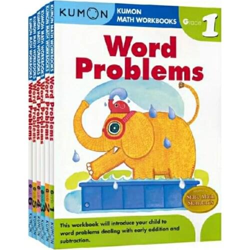 Umon Math Workbooks English Workbook of Kumon Math Application Questions for Grade 1-6
