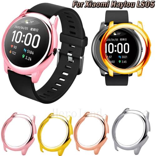 PC Plating Protector Case Cover Shell Protective For Xiaomi Haylou LS05 Smart Watch Frame Bumper shock-resistance Solar LS05