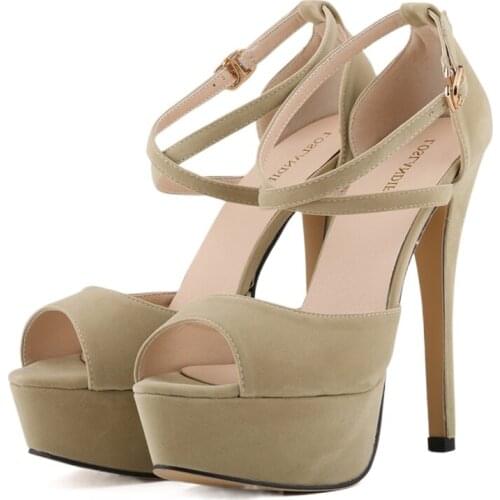 LOSLANDIFEN Women Pumps Peep Toe Bridal Shoes Super High Heels Platform heels 817-8VE