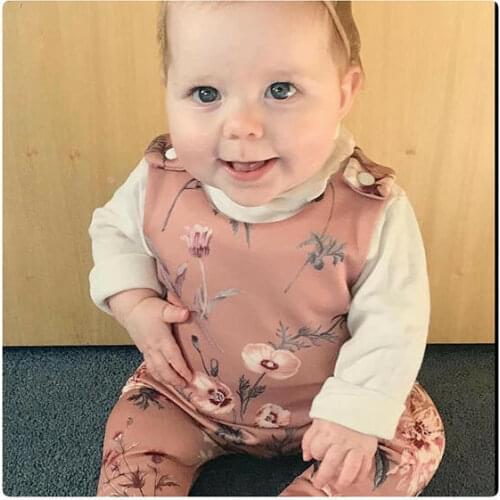 Pudcoco Infant Baby Girl Floral Romper Sleeveless Jumpsuit + Headband Clothes Outfit Set