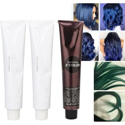 100ml Blue Color Hair Coloring Cream Hair Salon Long Lasting Hair Dye Color Cream Hair Barber Stying Tool Hair Dye Color Cream
