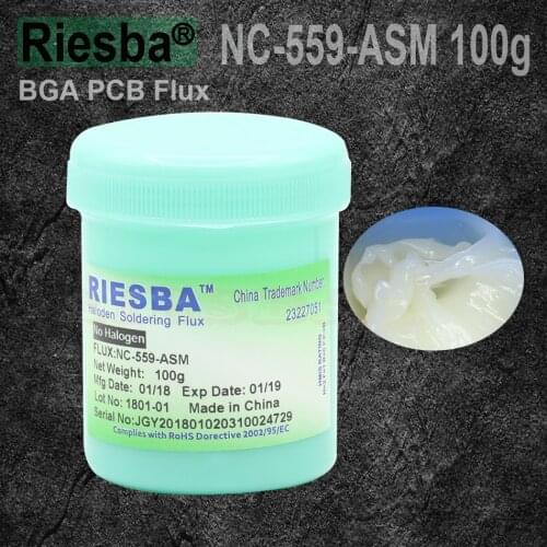 100% RIESBA NC-559-ASM LEAD FREE flux Solder Paste BGA soldering station commonly used 559 flux