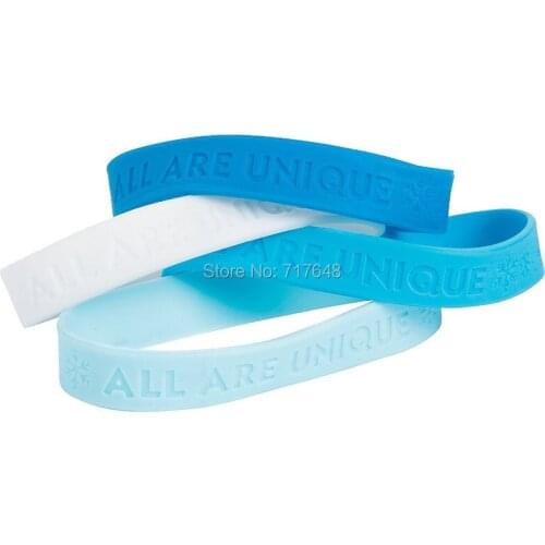 100pcs All Are Unique Snowflake wristband silicone bracelets free shipping by ePacket A