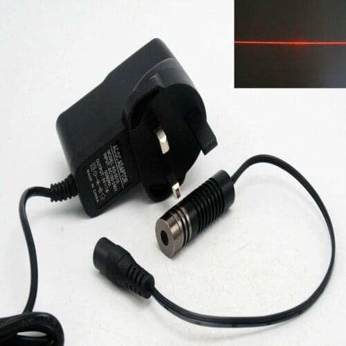 1445 Focusable 650m 660nm 50mW Red Laser Line Module LED Lights w 5V Adapter