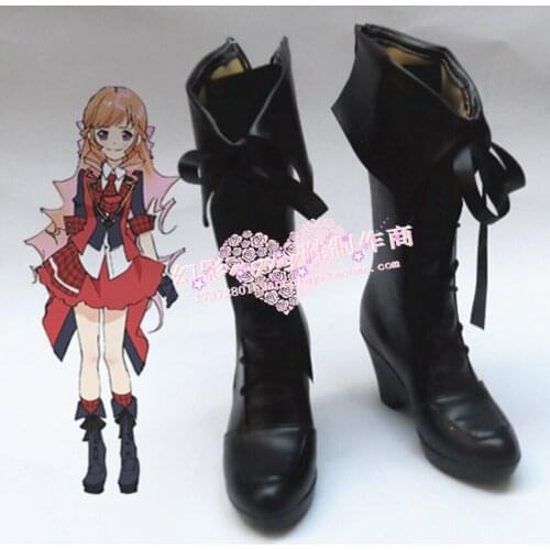 AKB0048 Kashiwagi Yuki Black Halloween Long Black Girls Cosplay Shoes H016