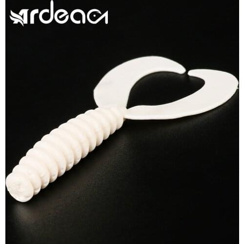 Ardea Soft Lures 55mm 1.5g Silicone Bait Artificial Worm Curly jigging tail Bass Wobblers Swimbait Fishing Tackle