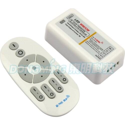 2.4G RF wireless Brightness Color Temperature Adjustable led controller, Dual white 4-zone remote controller, controller led rgb