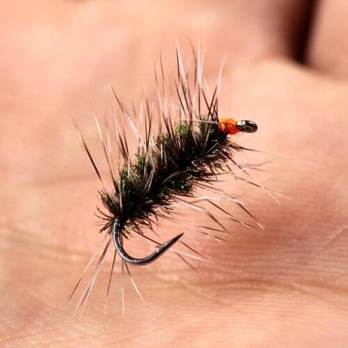 Bimoo 6PCS/Pack Dry Fly Griffiths Gnat Midge Fly Trout Fly Fishing Flies Bait Size 14 16 18 20